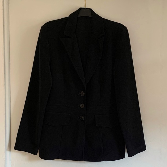 Jackets & Blazers - Black Shoulder Padded Vintage Suit